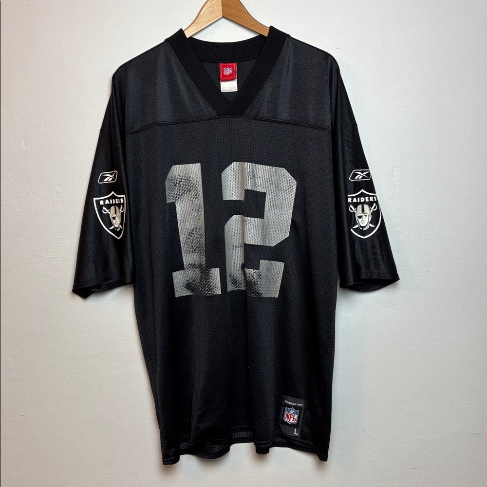 VTG Y2K Reebok Oakland Raiders #12 Rich Gannon NFL Football Jersey Large Black